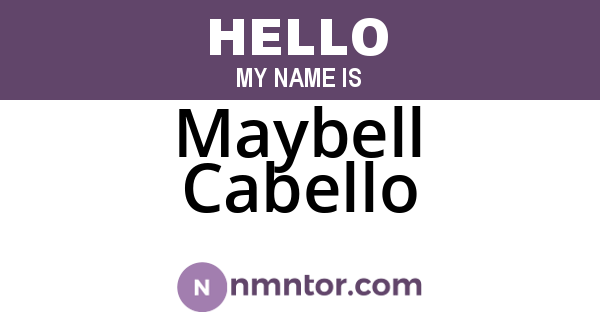 Maybell Cabello