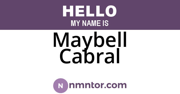 Maybell Cabral