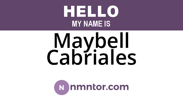 Maybell Cabriales