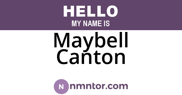 Maybell Canton
