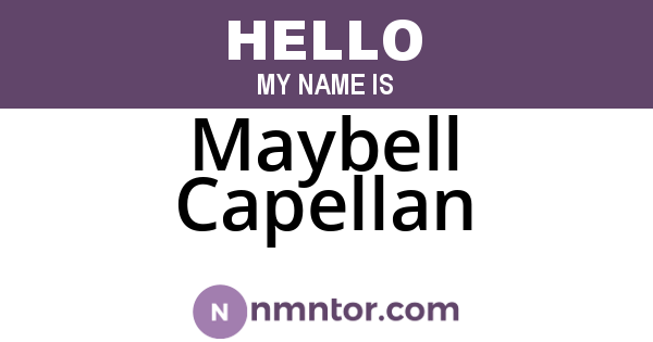 Maybell Capellan