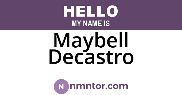Maybell Decastro