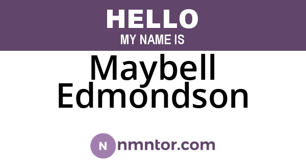 Maybell Edmondson