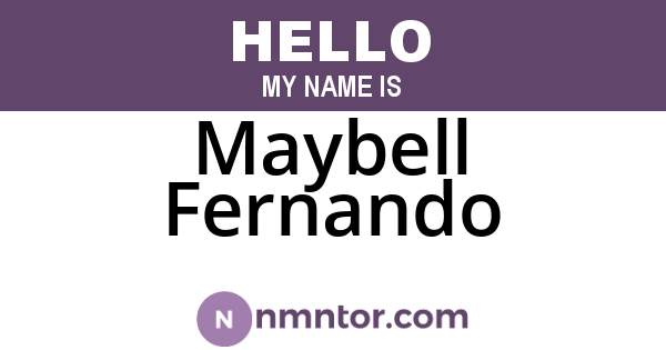 Maybell Fernando