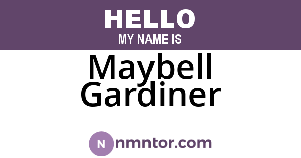 Maybell Gardiner