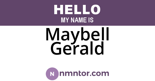 Maybell Gerald