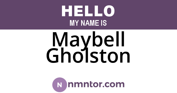 Maybell Gholston
