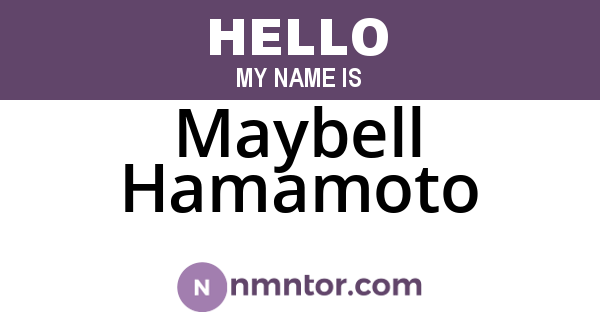 Maybell Hamamoto