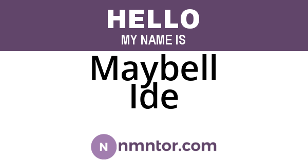 Maybell Ide