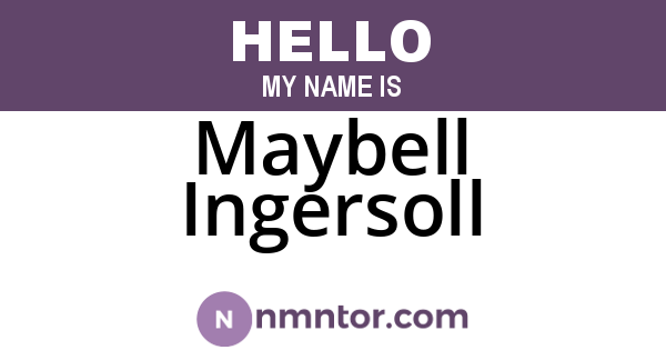 Maybell Ingersoll