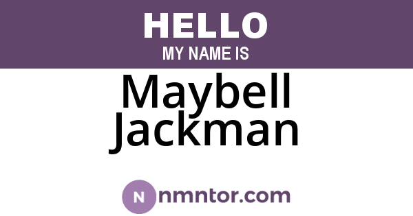 Maybell Jackman
