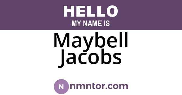 Maybell Jacobs