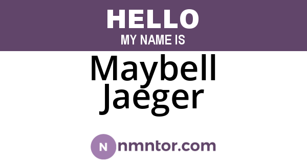 Maybell Jaeger
