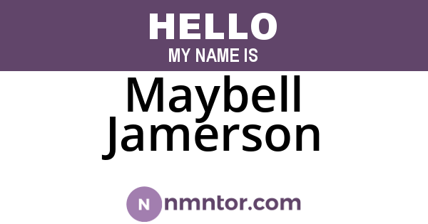 Maybell Jamerson