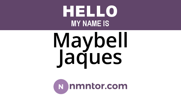Maybell Jaques