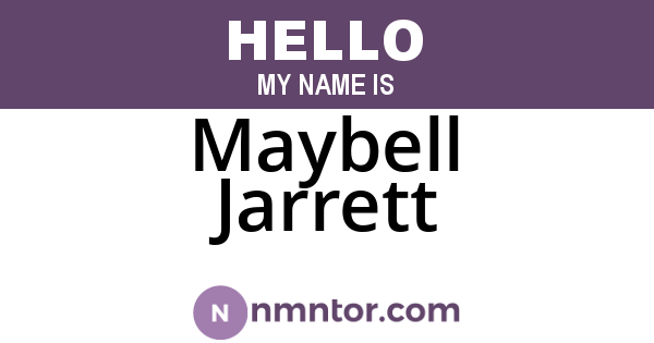Maybell Jarrett
