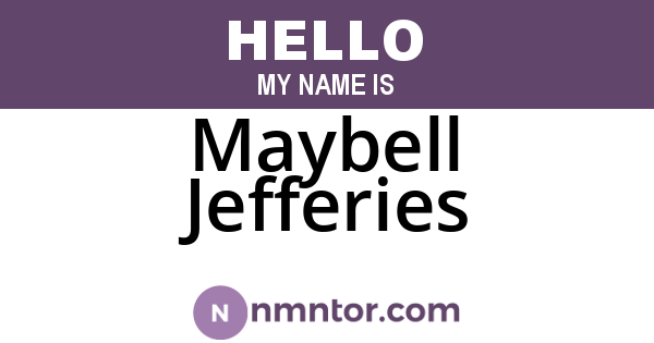 Maybell Jefferies