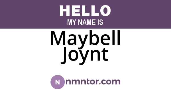 Maybell Joynt