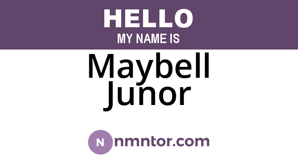 Maybell Junor