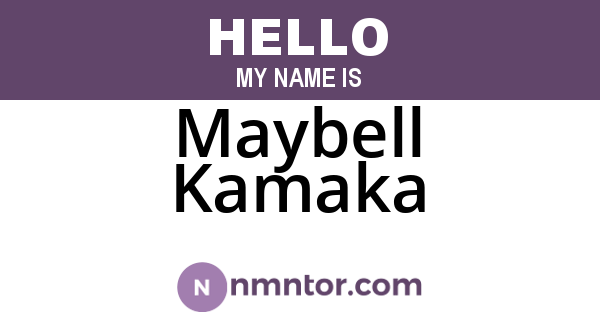 Maybell Kamaka