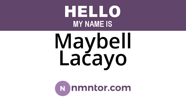 Maybell Lacayo