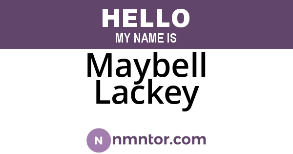 Maybell Lackey