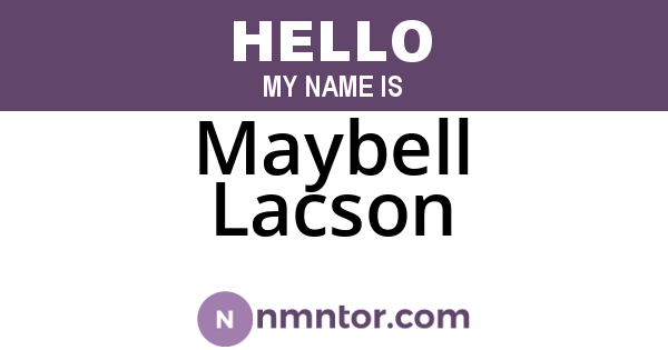 Maybell Lacson