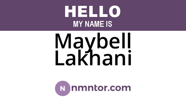 Maybell Lakhani