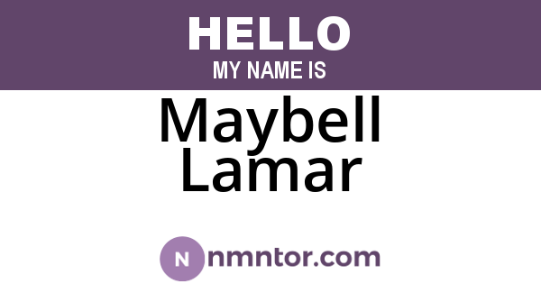 Maybell Lamar