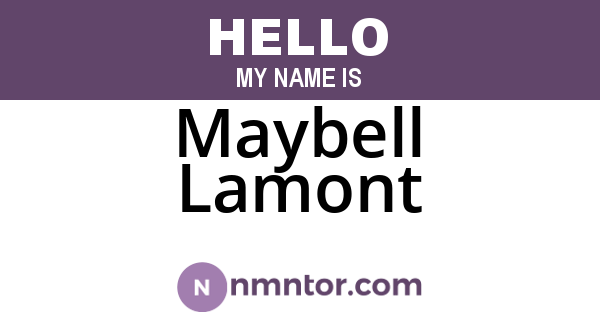 Maybell Lamont