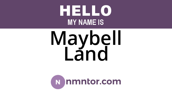 Maybell Land