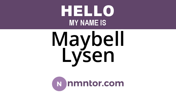 Maybell Lysen