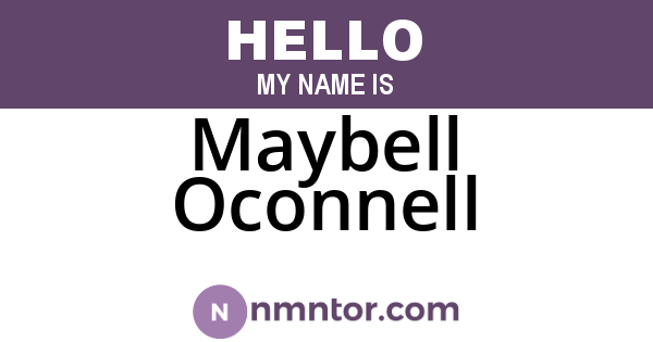 Maybell Oconnell