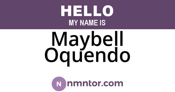 Maybell Oquendo