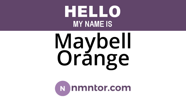 Maybell Orange