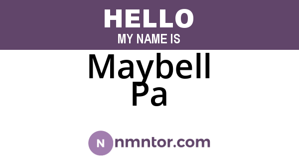 Maybell Pa