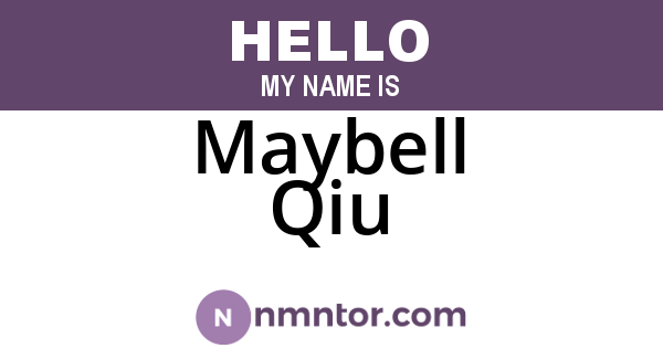 Maybell Qiu