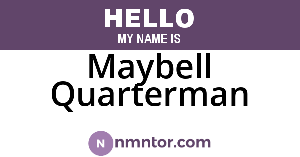 Maybell Quarterman