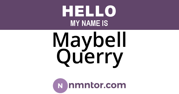 Maybell Querry