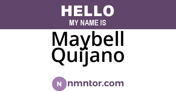 Maybell Quijano