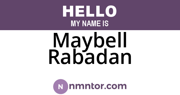 Maybell Rabadan