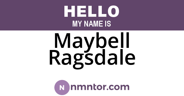 Maybell Ragsdale