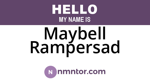 Maybell Rampersad