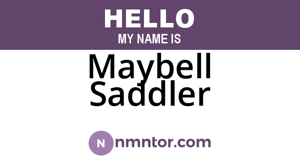 Maybell Saddler