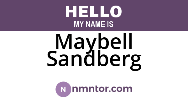 Maybell Sandberg