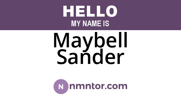 Maybell Sander