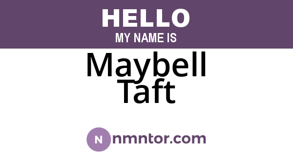 Maybell Taft