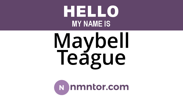 Maybell Teague