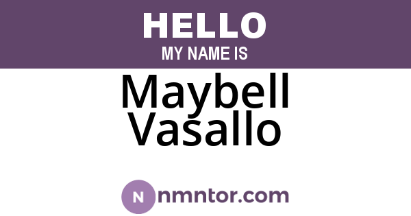 Maybell Vasallo