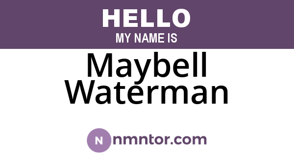 Maybell Waterman